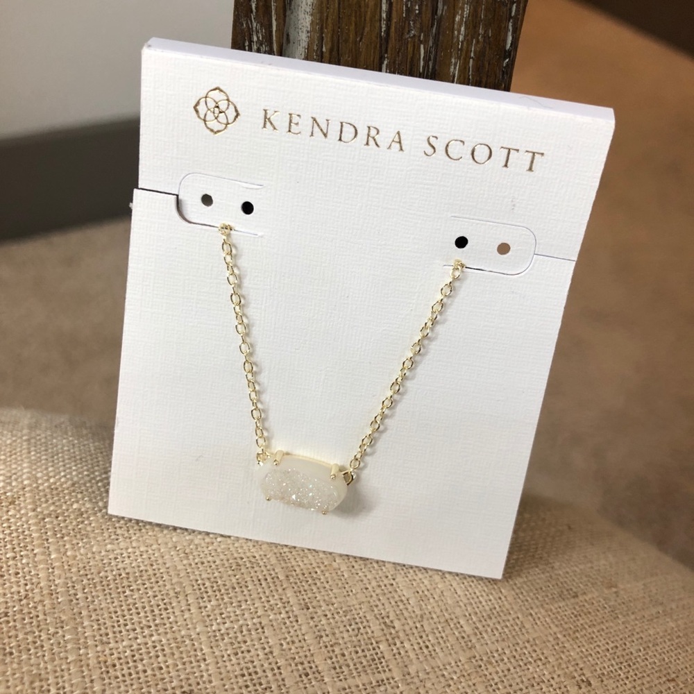 Kendra Scott Ever Gold Pendant Necklace - drusy